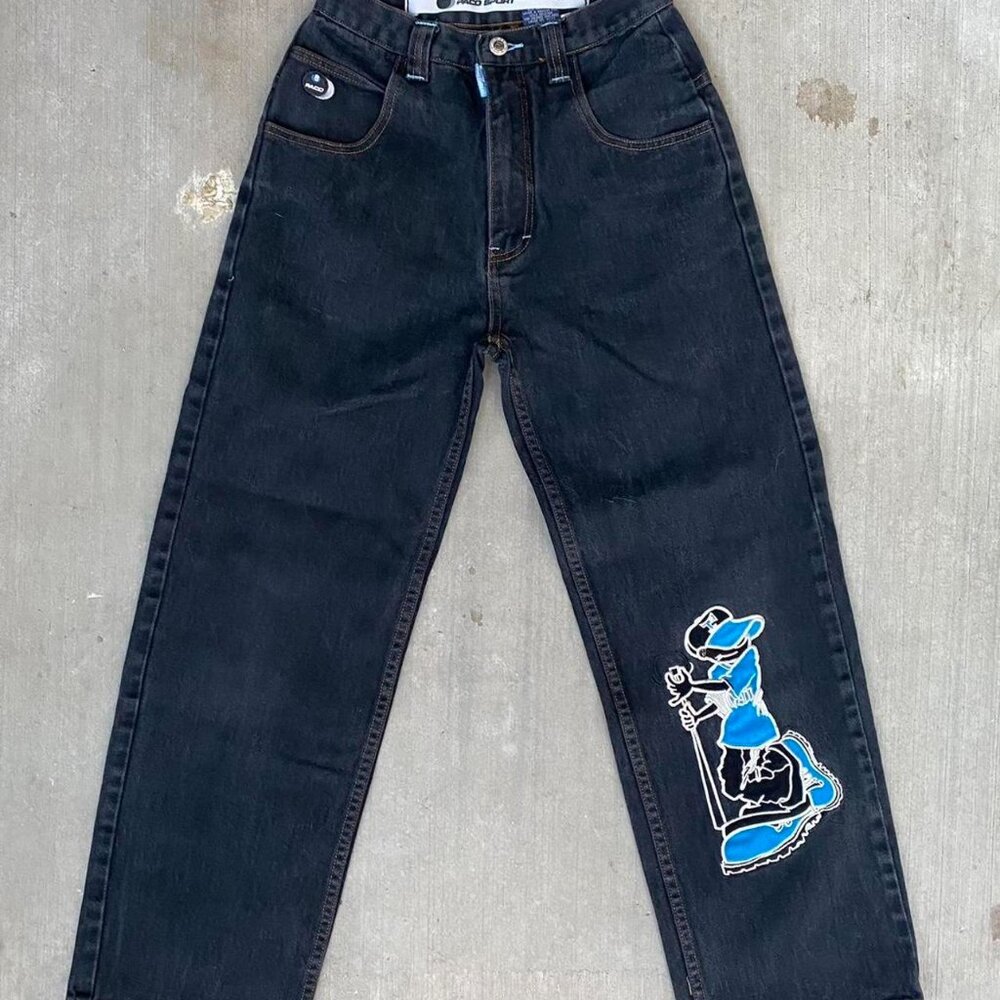 Paco Sport Men's Black and Navy Jeans